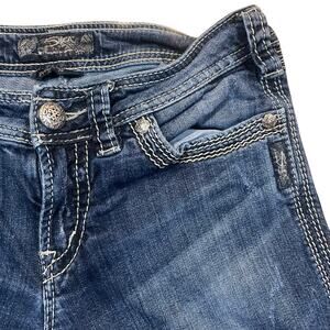 Silver Jeans Women 28x30 SUKI Surplus Bootcut Flap Back Pockets Blue